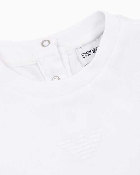 Armani Camiseta de punto con águila de purpurina En oferta