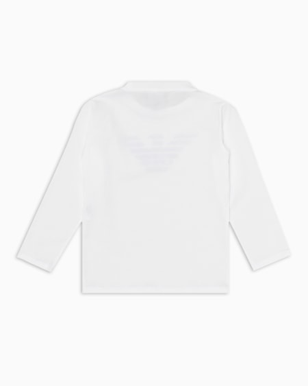 Armani Jersey de punto de algodón pima con logotipo Rebajas de fábrica