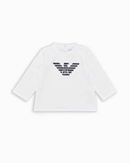 Armani Jersey de punto de algodón pima con logotipo Tienda