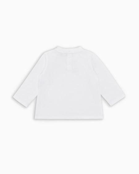 Armani Jersey de punto de algodón pima con logotipo Tienda