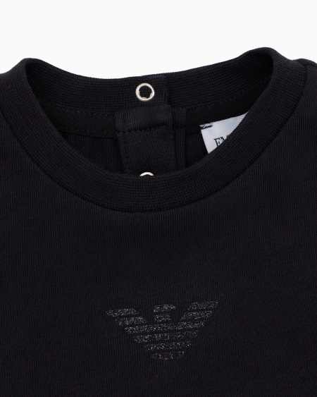 Armani Camiseta de punto con águila de purpurina Liquidación