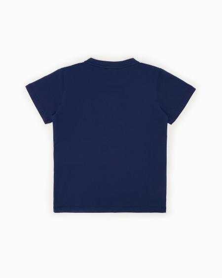 Armani Camiseta de punto de algodón pima con logotipo Mejor oferta