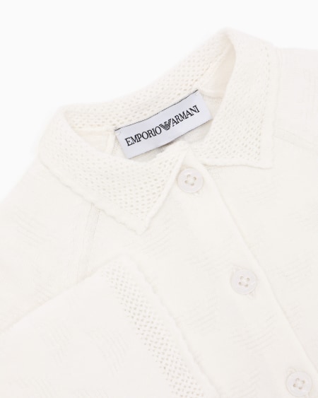Armani Cárdigan de punto jacquard con motivo integral de águila Oferta especial