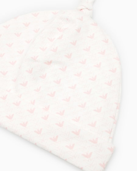 Armani Gorro de punto con motivo de águilas con efecto óptico Últimos 3 días