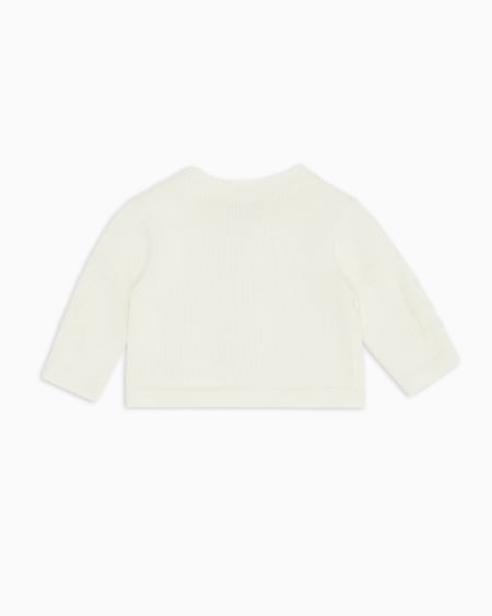 Armani Cárdigan de punto con logotipo en intarsia y motivo Tendresse COMPRAR AHORA