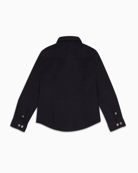 Armani Camisa de algodón con bordado de águila Oferta especial de fábrica
