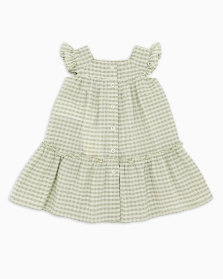 Armani Vestido de guinga de algodón con acabado sirsaca Solo queda un día