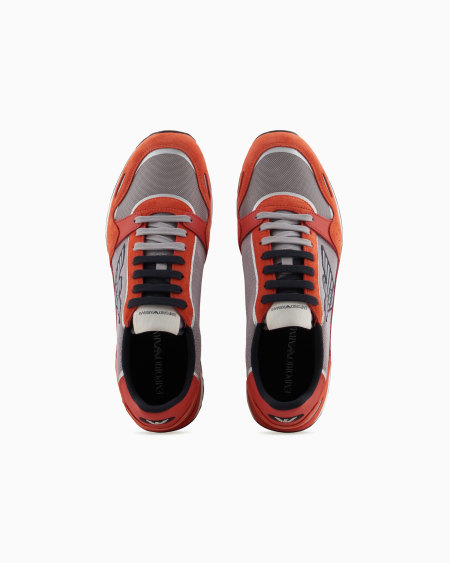 Armani Deportivas de malla con detalles de ante y parche de águila Descuentos del mes