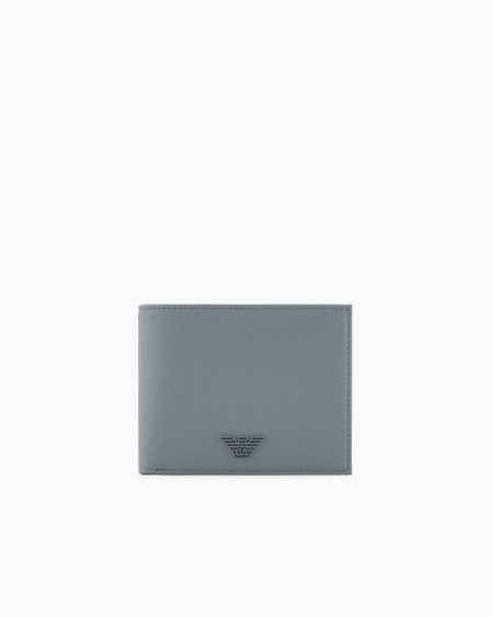 Armani Cartera plegable de piel saffiano regenerada ASV