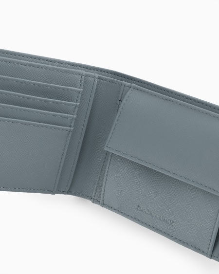 Armani Cartera plegable de piel saffiano regenerada ASV Oferta exclusiva