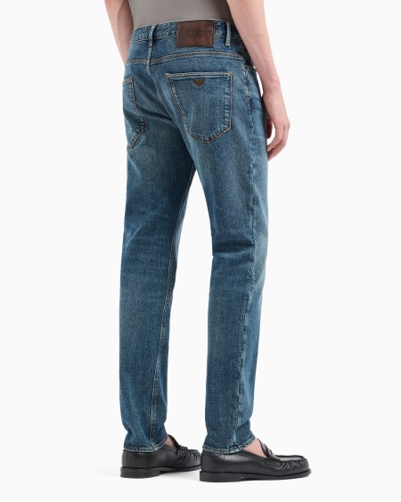 Armani Vaqueros J06 slim fit de denim lavado Ofertas especiales