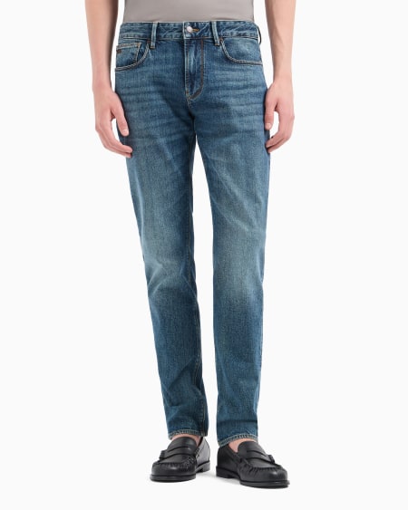 Armani Vaqueros J06 slim fit de denim lavado Ofertas especiales