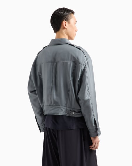 Armani Cazadora de seda habutai con aspecto lavado Precio ultrabajo