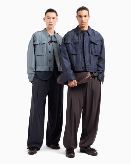 Armani Pantalones anchos con cintura elástica de nailon bielástico superligero Devoluciones gratuitas