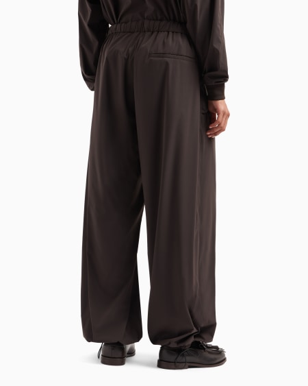Armani Pantalones anchos con cintura elástica de nailon bielástico superligero Devoluciones gratuitas