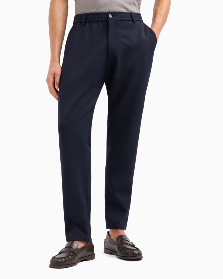 Armani Pantalones con cintura elástica de gabardina técnica elástica Rebajas