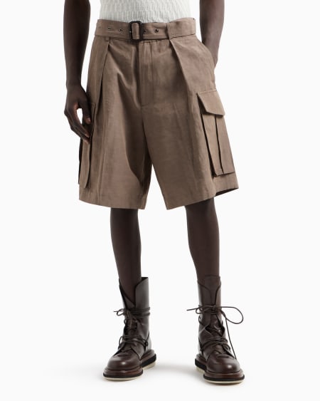 Armani Bermudas cargo en mezcla de lino Gran oferta