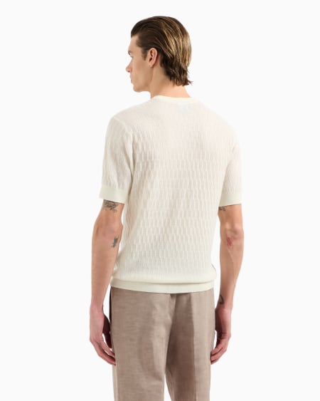 Armani Jersey de punto adamascado en mezcla de lyocell ASV Rebajas baratas