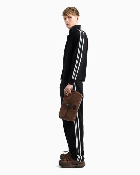 Armani Pantalones de punto con bandas con logotipo Tienda
