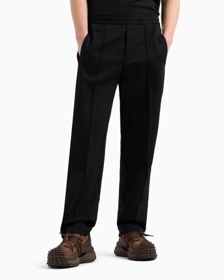 Armani Pantalones de punto con bandas con logotipo Tienda