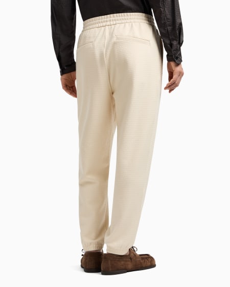 Armani Pantalones de chándal de punto de mezcla de lyocell con inscripción integral ASV Rebajas online