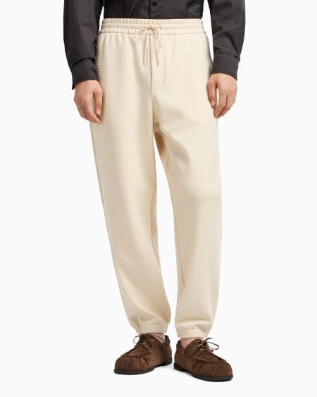 Armani Pantalones de chándal de punto de mezcla de lyocell con inscripción integral ASV Rebajas online