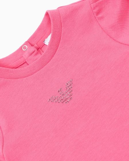 Armani Camiseta de punto con águila de purpurina ÚLTIMAS EDICIONES