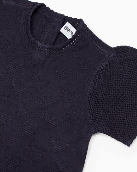 Armani Vestido acampanado de punto jacquard con motivo integral de águila Promoción por tiempo limitado