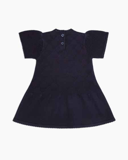 Armani Vestido acampanado de punto jacquard con motivo integral de águila Promoción por tiempo limitado