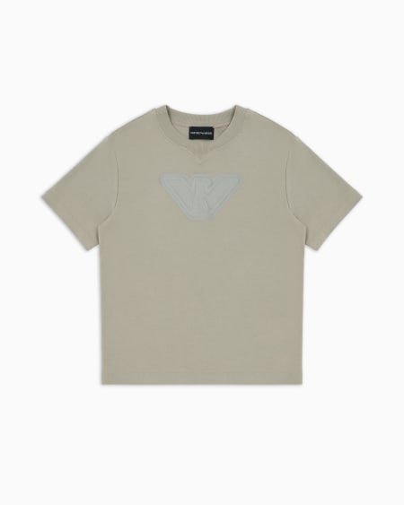 Armani Camiseta ancha de punto con maxiáguila en relieve Envío internacional gratuito