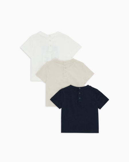 Armani Paquete de tres camisetas de punto con logotipo gráfico estampado Limitado a 3 días