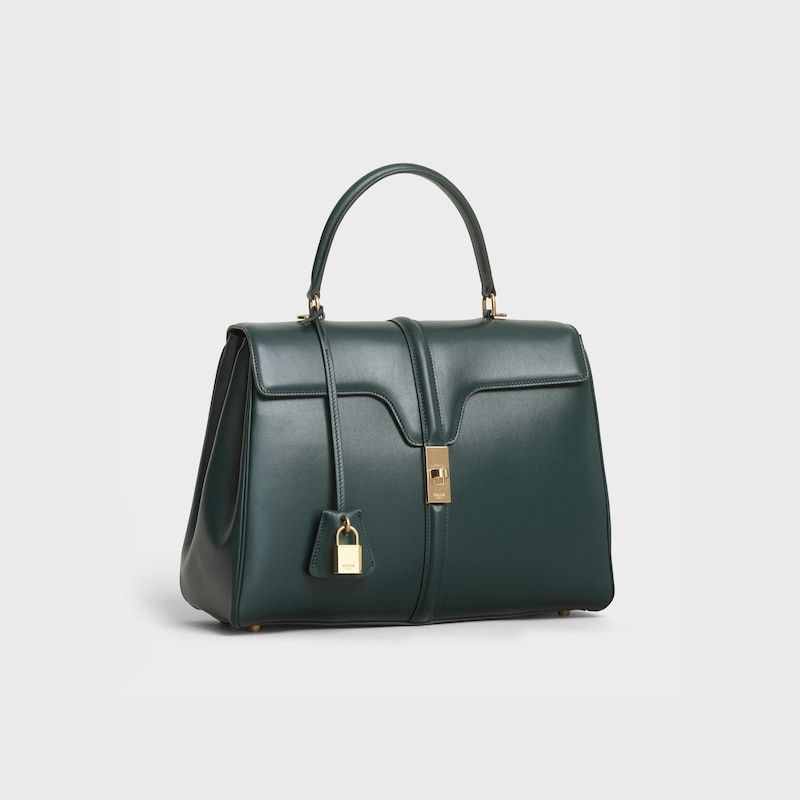 Celine Bolso 16 mediano de piel de becerro satinada Tienda de fábrica