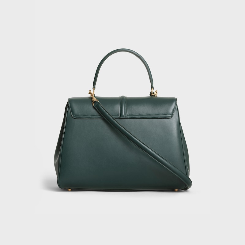 Celine Bolso 16 mediano de piel de becerro satinada Tienda de fábrica