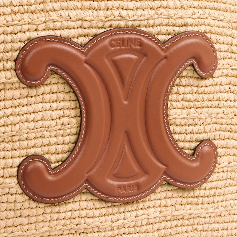 Celine BOLSO TRIOMPHE CELINE CLASSIC PANIER MEDIANO DE RAFIA Y PIEL DE BECERRO Ofertas de temporada