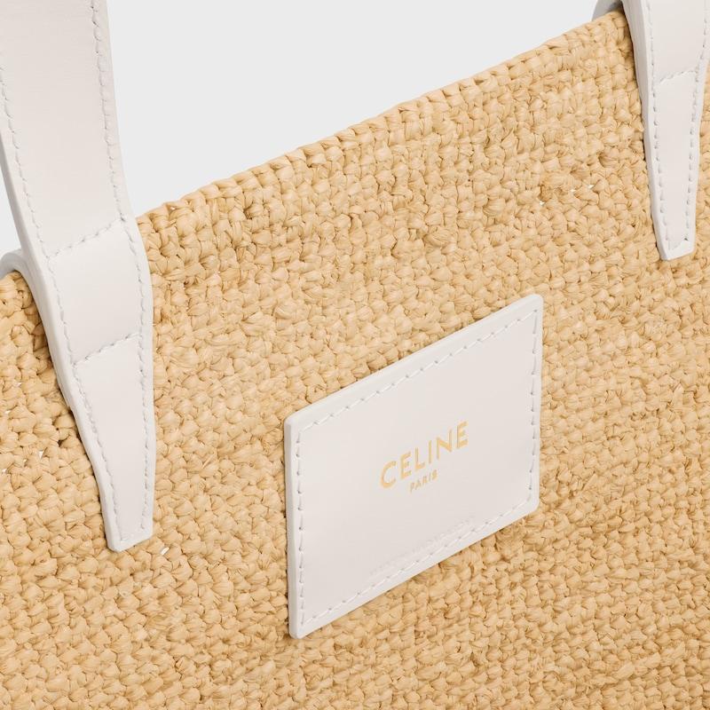 Celine BOLSO TRIOMPHE CELINE CLASSIC PANIER MEDIANO DE RAFIA Y PIEL DE BECERRO Ofertas especiales