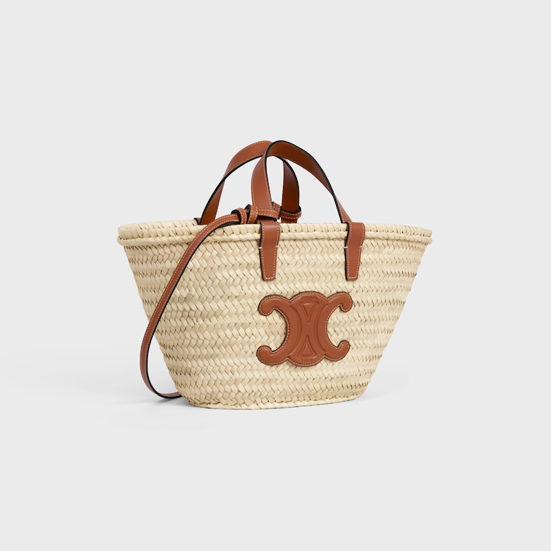 Celine BOLSO TEEN CELINE CLASSIC PANIER DE HOJAS DE PALMA Y PIEL DE BECERRO En línea