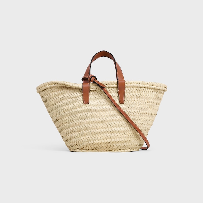 Celine BOLSO TEEN CELINE CLASSIC PANIER DE HOJAS DE PALMA Y PIEL DE BECERRO En línea