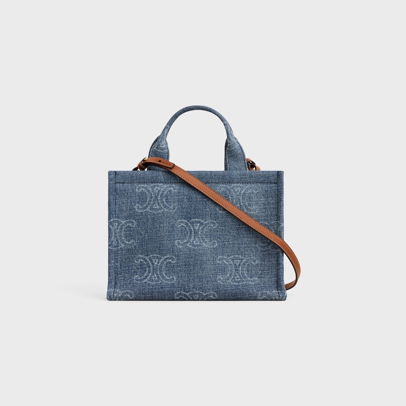 Celine BOLSO CABAS THAIS PEQUEÑO DE DENIM CON MOTIVO INTEGRAL TRIOMPHE Y PIEL DE BECERRO Outlet online