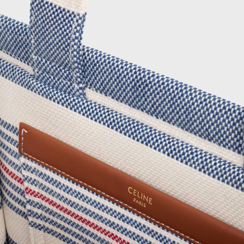 Celine Bolso Cabas Thais de TEJIDO DE RAYAS Y PIEL DE BECERRO En oferta