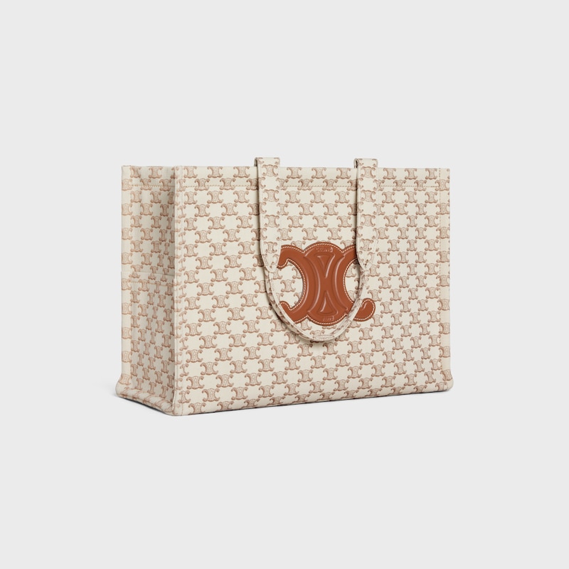 Celine BOLSO CABAS THAIS GRANDE DE TEJIDO CON LONA TRIOMPHE ESTAMPADA Y PIEL DE BECERRO Ventas relámpago