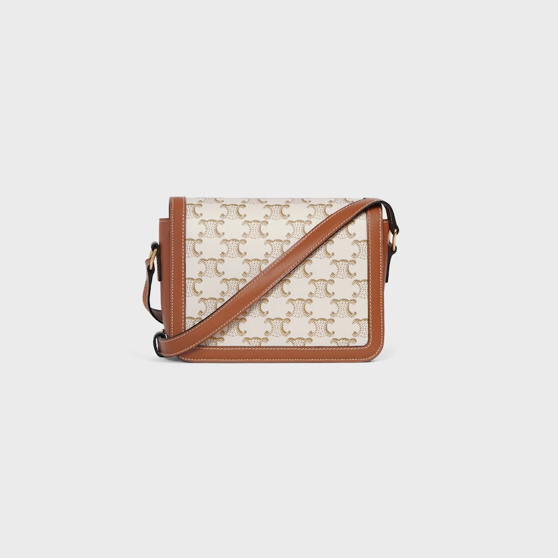 Celine Bolso Teen Triomphe de lona Triomphe y piel de becerro ÚLTIMAS EDICIONES