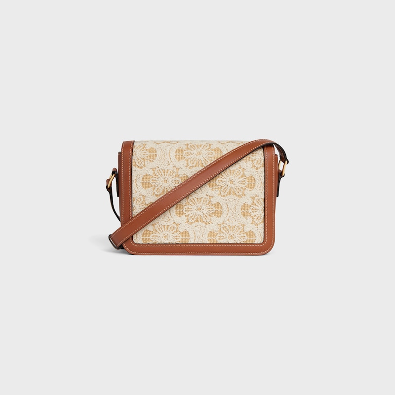 Celine BOLSO TEEN TRIOMPHE DE TEJIDO CON EFECTO RAFIA CON BORDADOS TRIOMPHE Último día