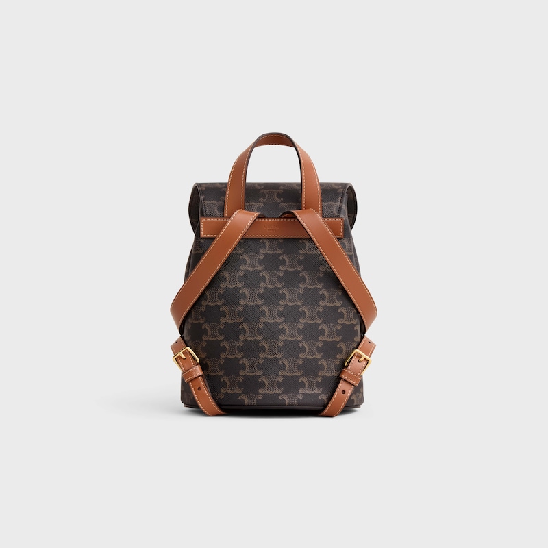 Celine MOCHILA CELINE BONNIE DE LONA TRIOMPHE Y PIEL DE BECERRO Superdescuento