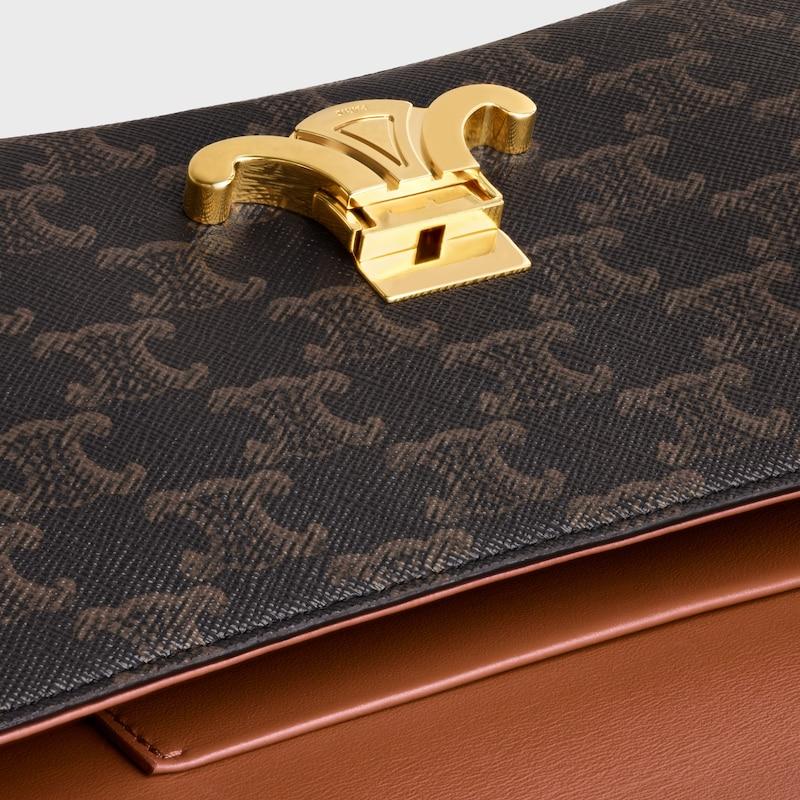 Celine BOLSO LOLA CELINE MEDIANO DE LONA TRIOMPHE Y PIEL DE BECERRO Liquidación