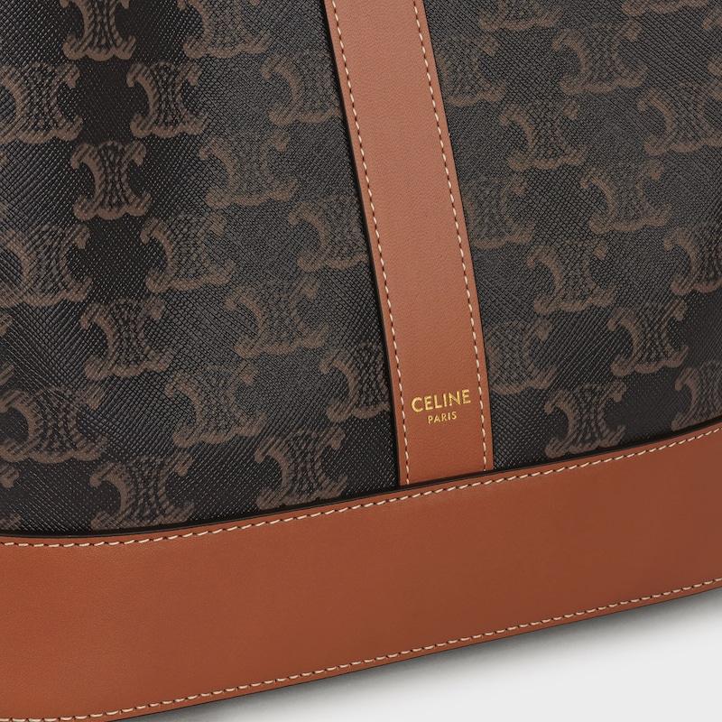 Celine BOLSO CUBO MEDIANO DE LONA TRIOMPHE Y PIEL DE BECERRO Precios de Black Friday