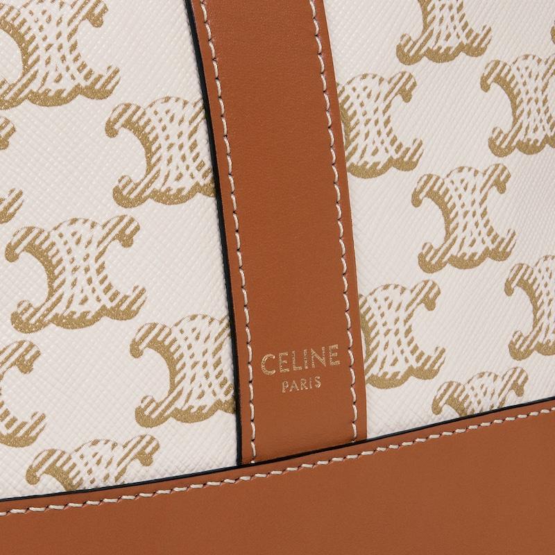 Celine Bolso cubo pequeño de lona Triomphe y piel de becerro Libre de impuestos