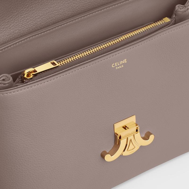Celine BOLSO NINO MEDIANO DE PIEL DE BECERRO FLEXIBLE CON TEXTURA GRANULADA Ventas relámpago