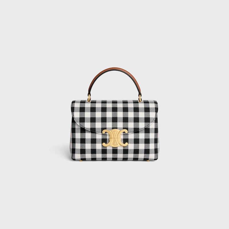 Celine BOLSO TEEN NINO DE TEJIDO DE CUADRO VICHY Y PIEL DE BECERRO