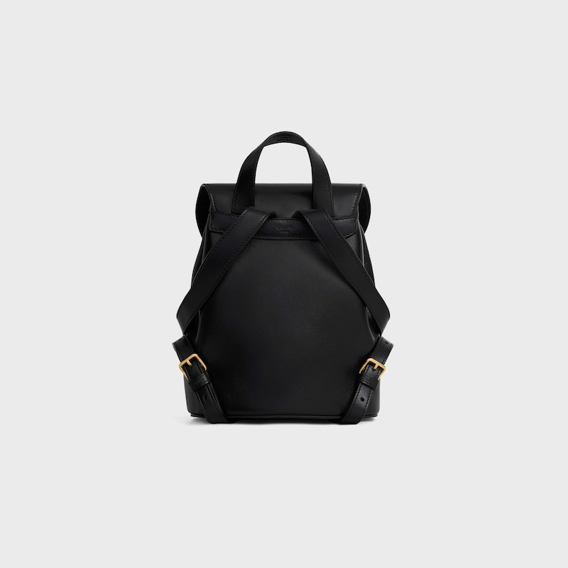 Celine MOCHILA CELINE BONNIE DE PIEL DE BECERRO LISA NEGRA ÚLTIMAS EDICIONES