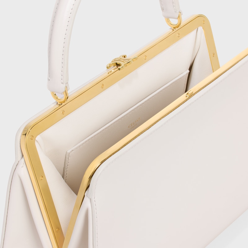 Celine ANTOINETTE CELINE MEDIANO DE PIEL DE BECERRO SATINADA NATURAL Oferta especial de fábrica
